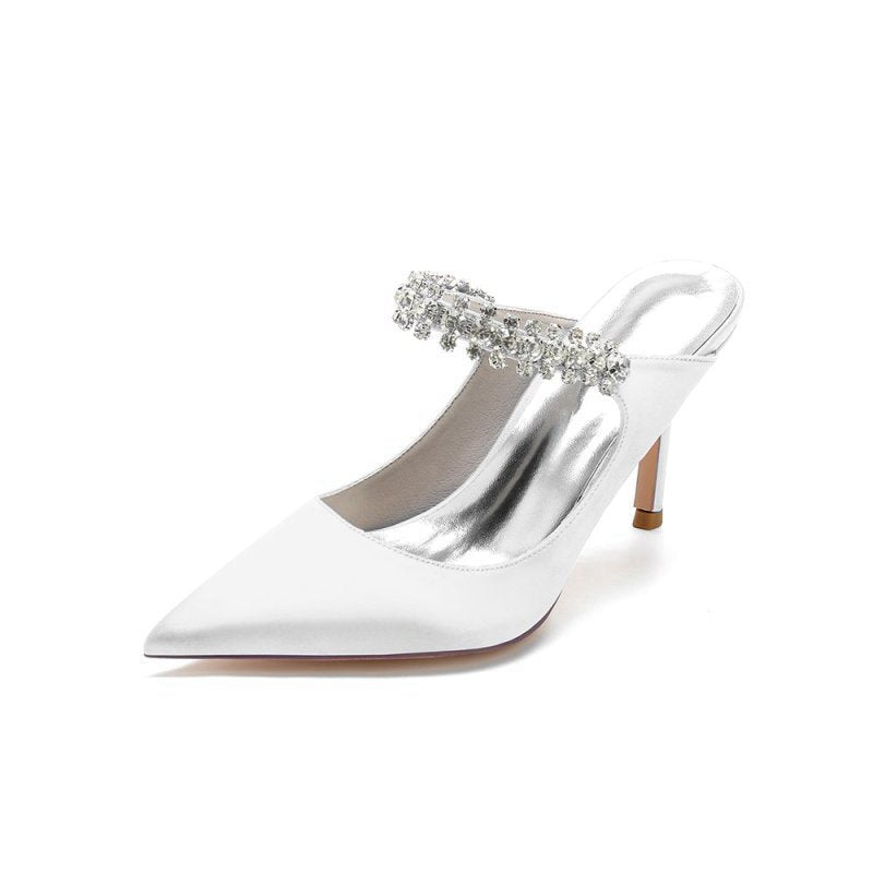 Party Pointed Toe Crystal Strap High Heels