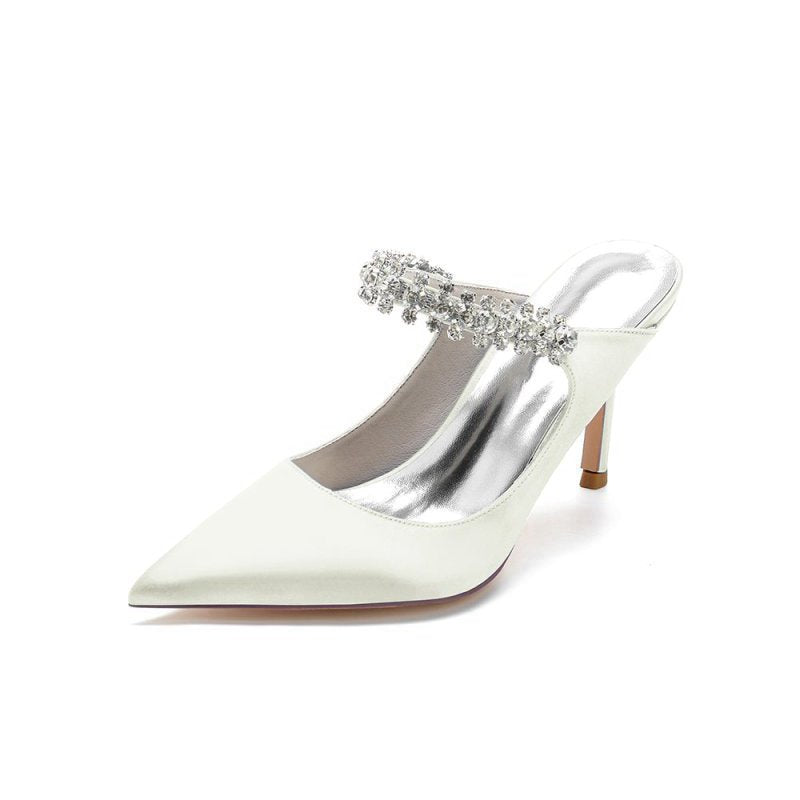 Party Pointed Toe Crystal Strap High Heels