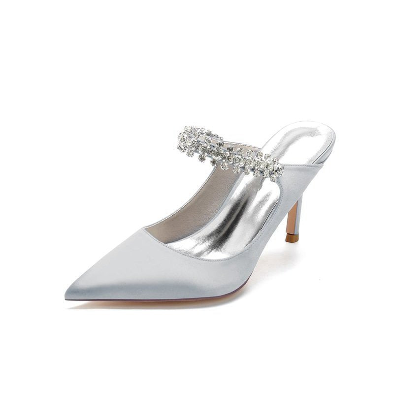 Party Pointed Toe Crystal Strap High Heels