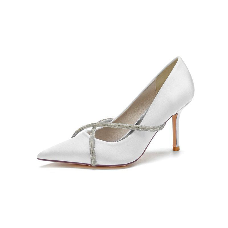 Party Pointed Toe Crystal High Heels