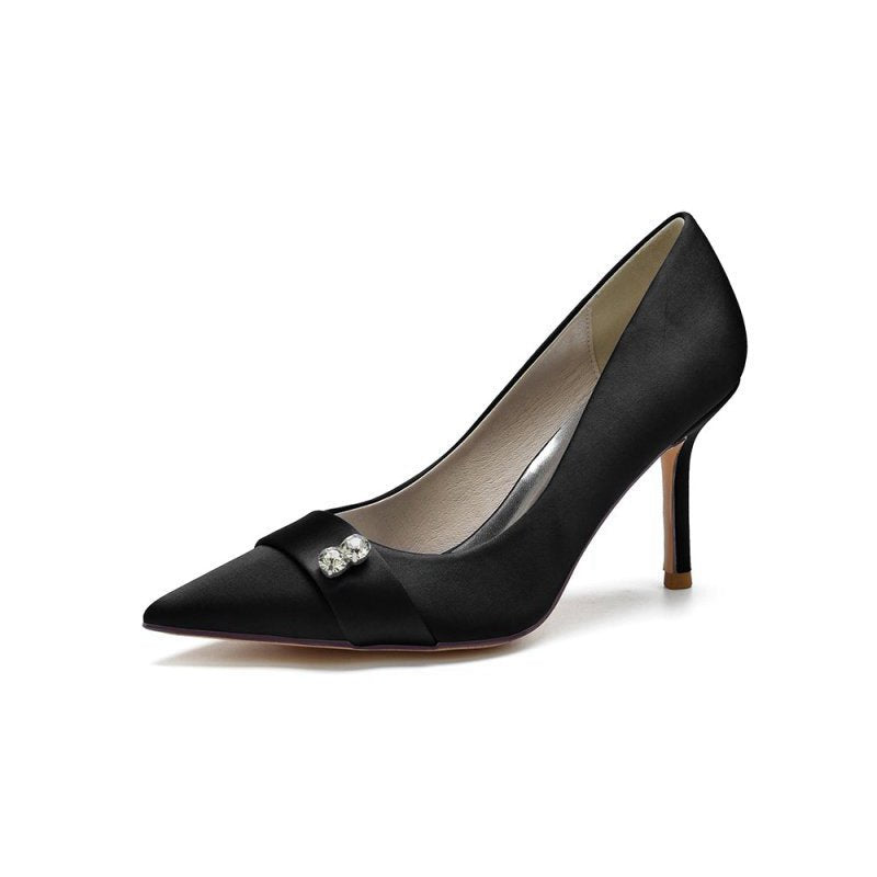 Pointed Toe Crystal High Heels Party Shoes