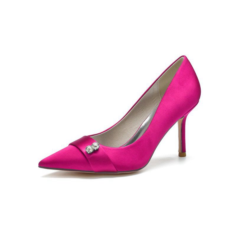 Pointed Toe Crystal High Heels Party Shoes