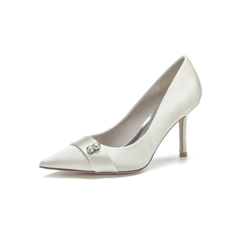 Pointed Toe Crystal High Heels Party Shoes