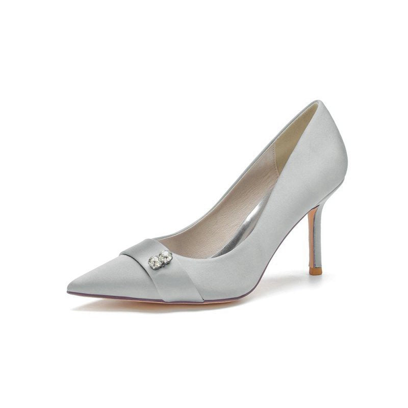 Pointed Toe Crystal High Heels Party Shoes