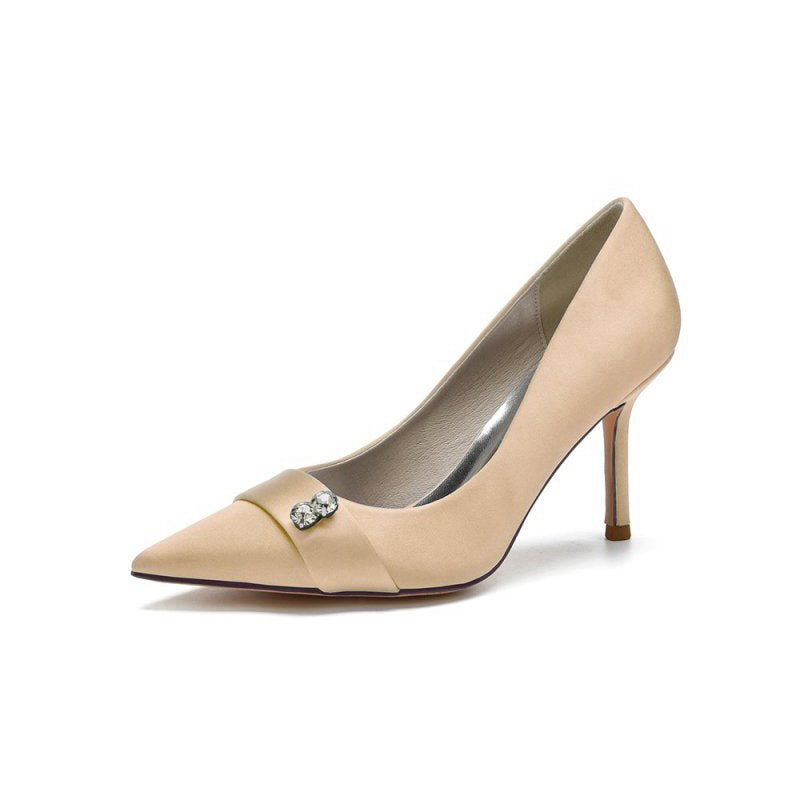 Pointed Toe Crystal High Heels Party Shoes