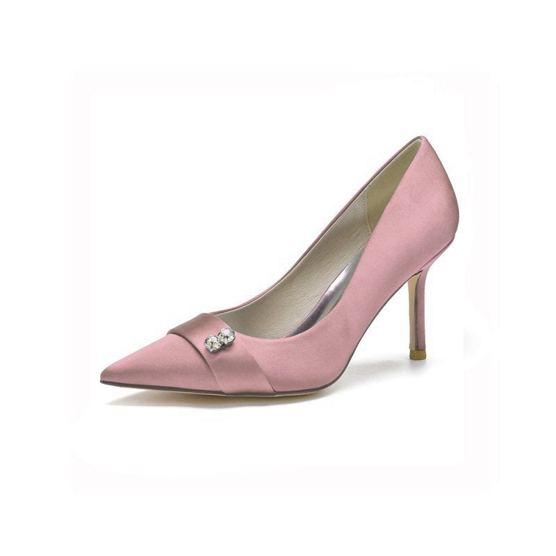 Pointed Toe Crystal High Heels Party Shoes
