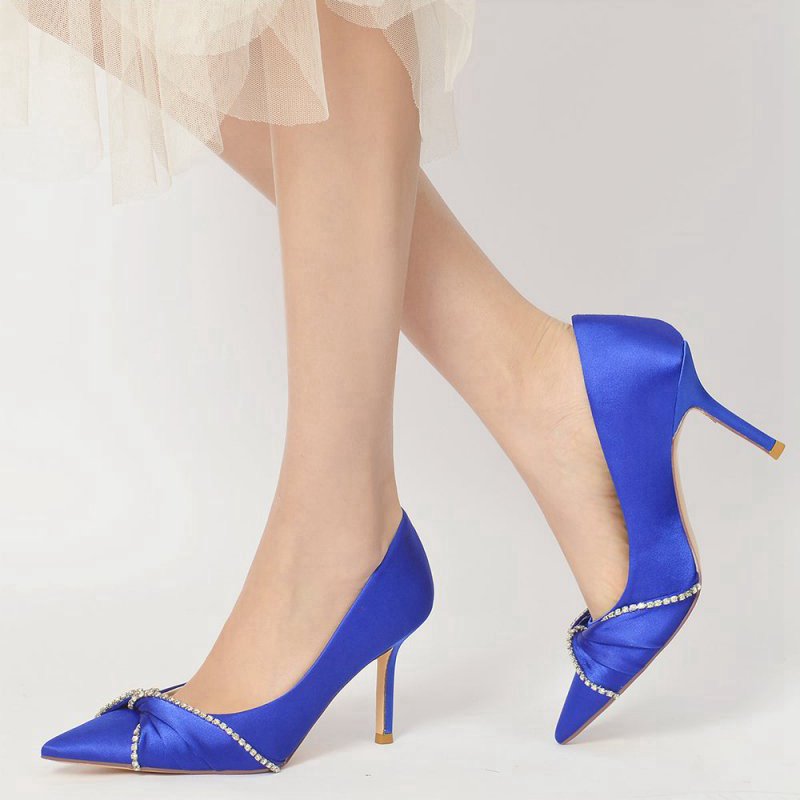 Party Pointed Toe Crystal High Heels