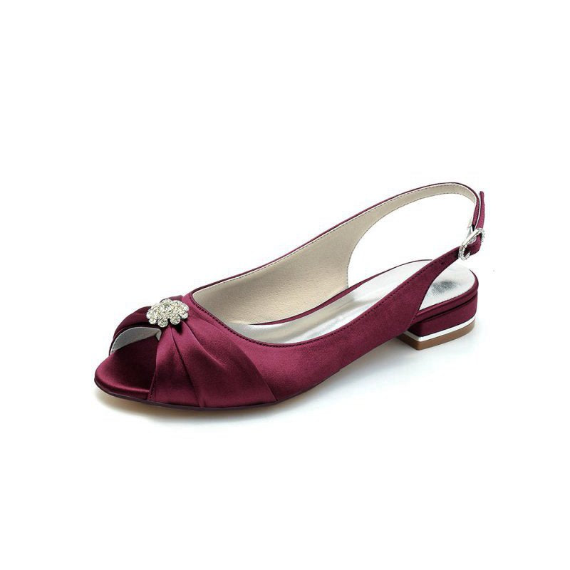 Open Toe Flats with Bow Cocktail