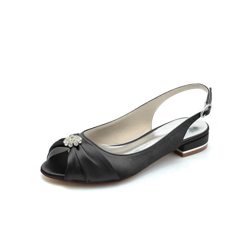 Open Toe Flats with Bow Cocktail