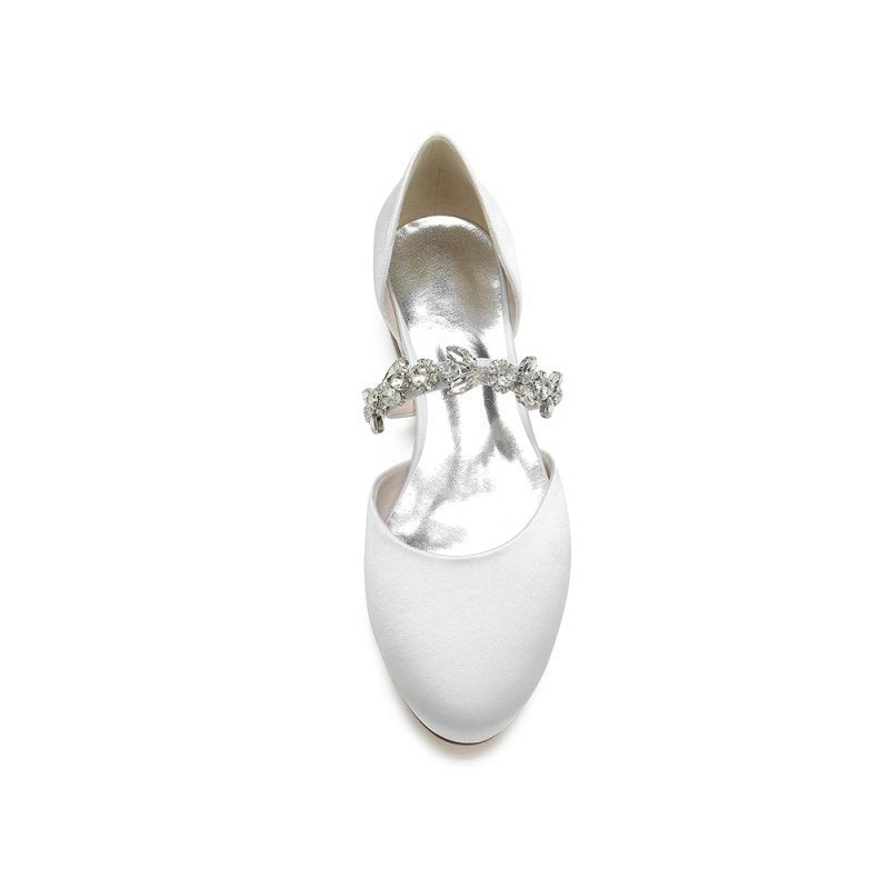 Flats with Rhinestone embellished Strap Party