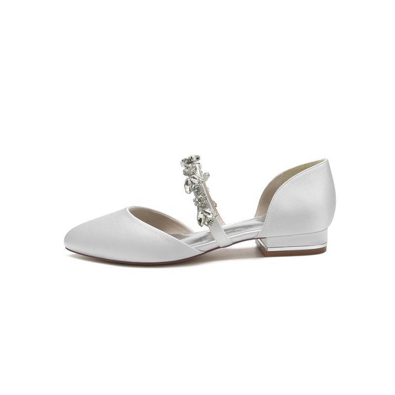 Flats with Rhinestone embellished Strap Party