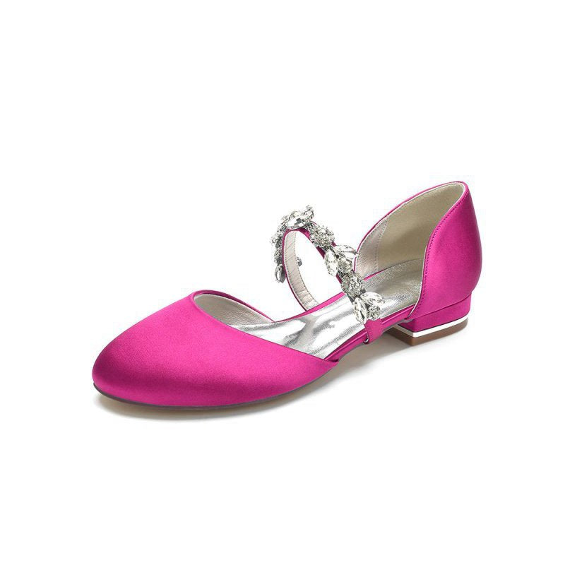 Flats with Rhinestone embellished Strap Party