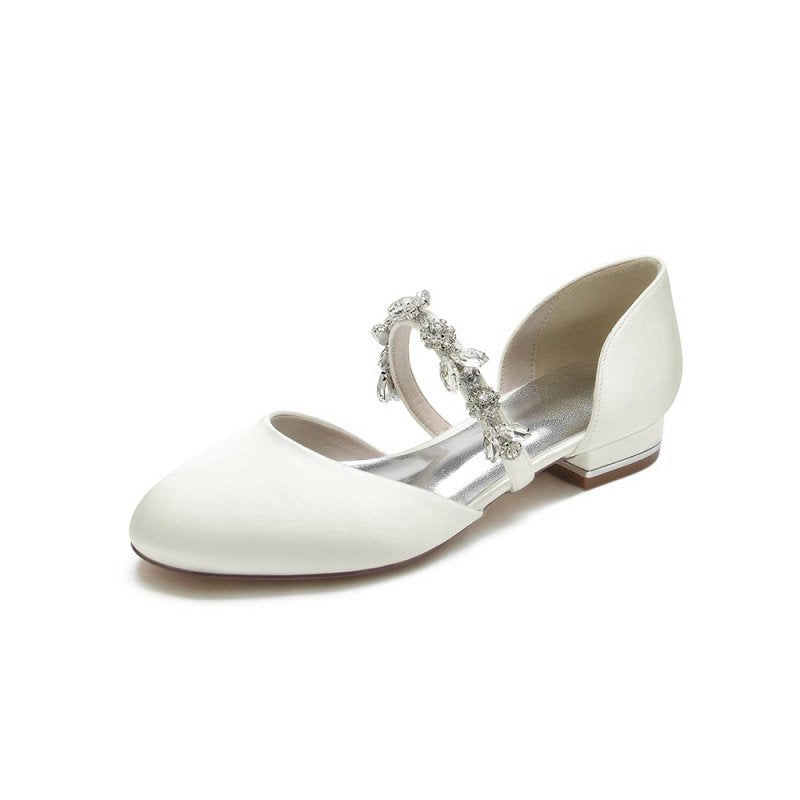 Flats with Rhinestone embellished Strap Party