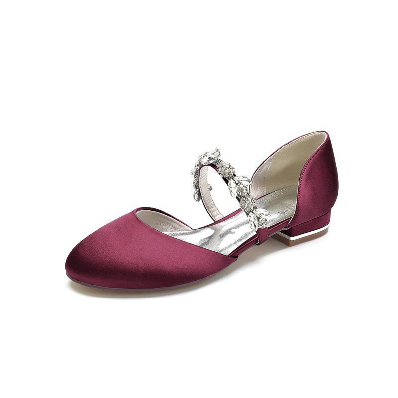 Flats with Rhinestone embellished Strap Party