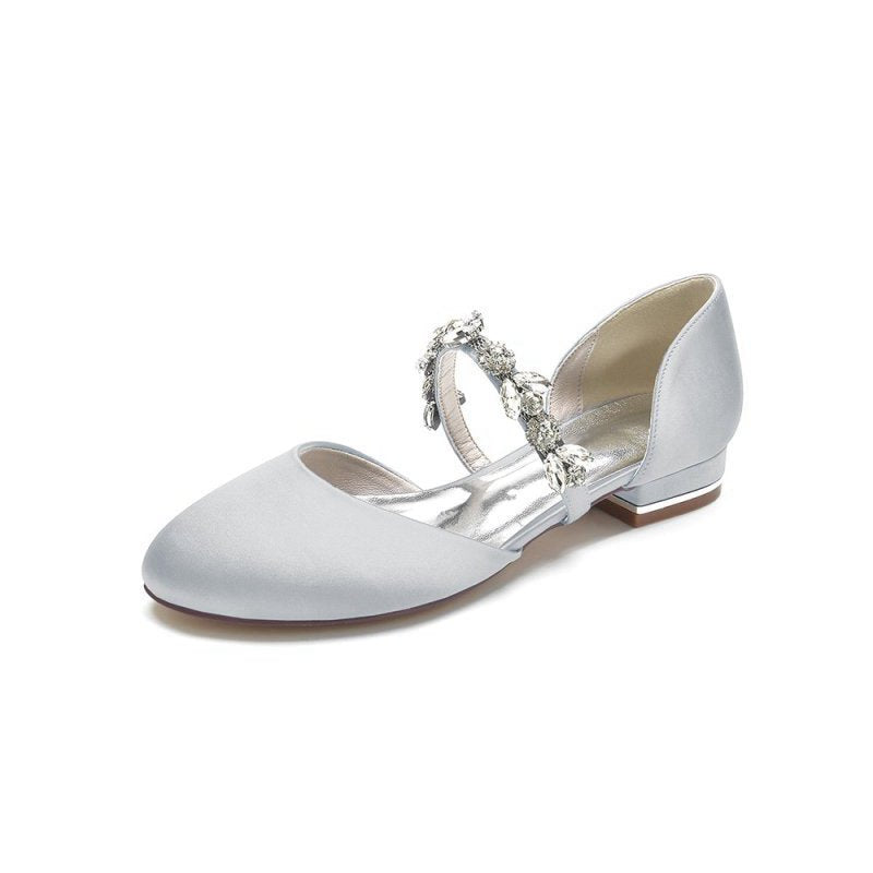 Flats with Rhinestone embellished Strap Party