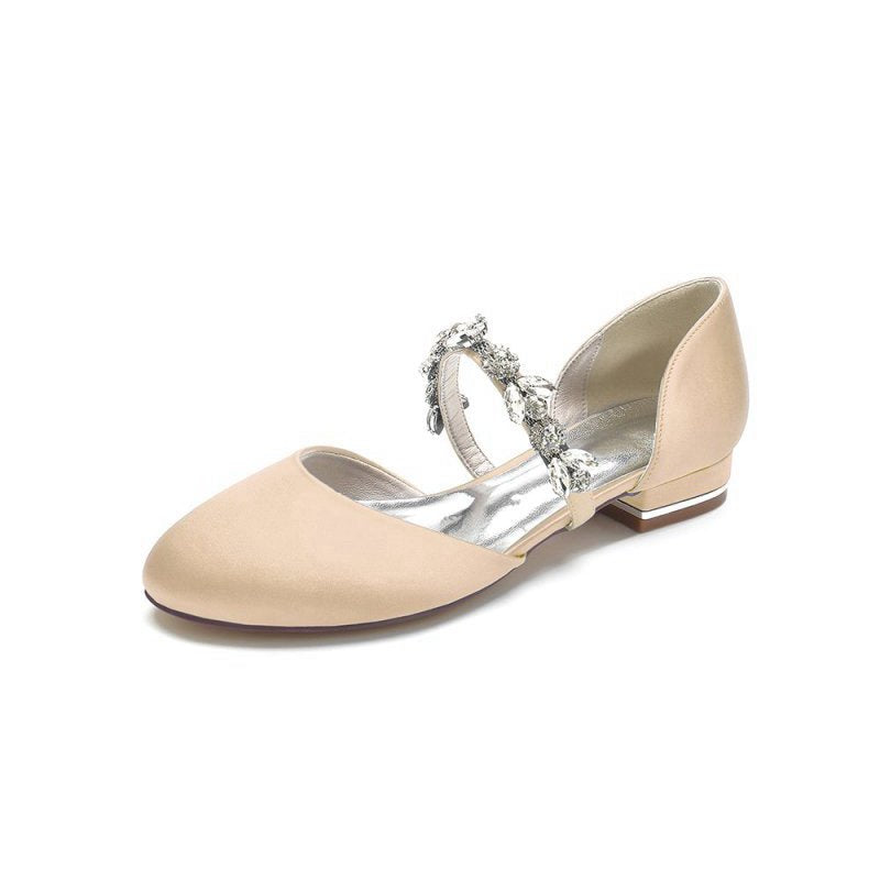 Flats with Rhinestone embellished Strap Party