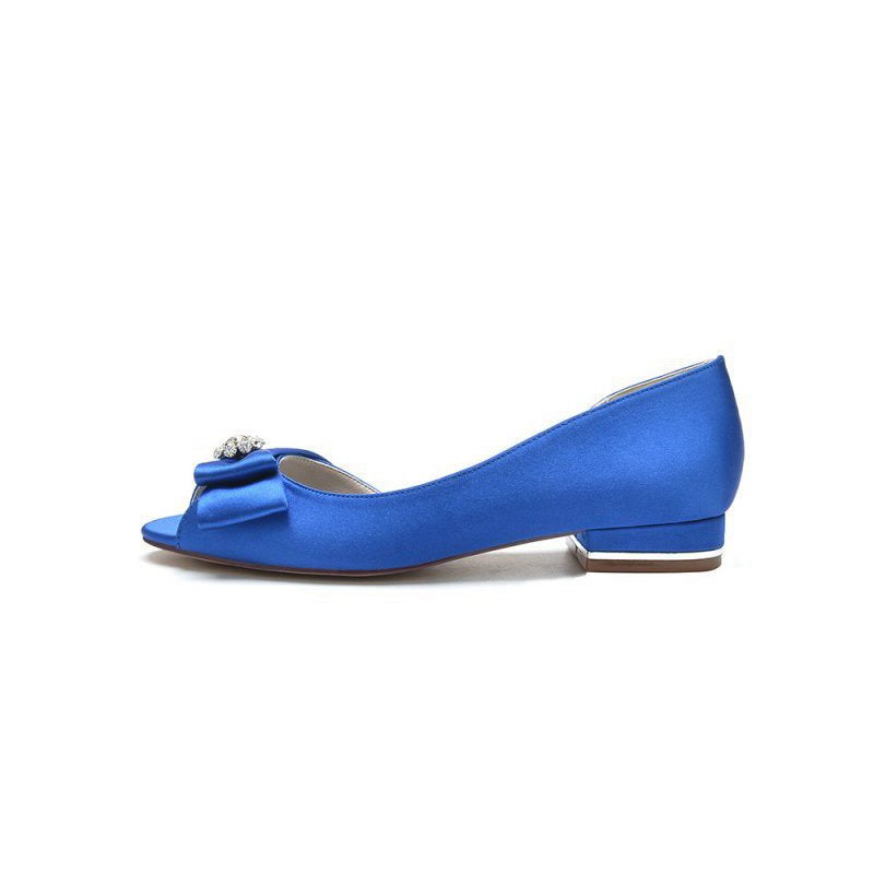 Party Open Toe Flats with Bow