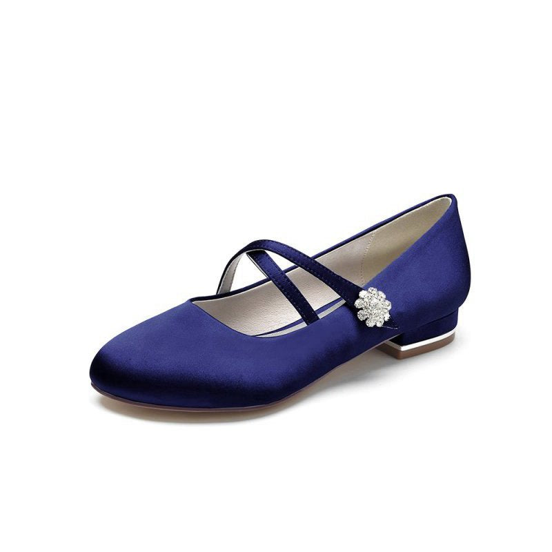 Flats with Rhinestone Buckle Party