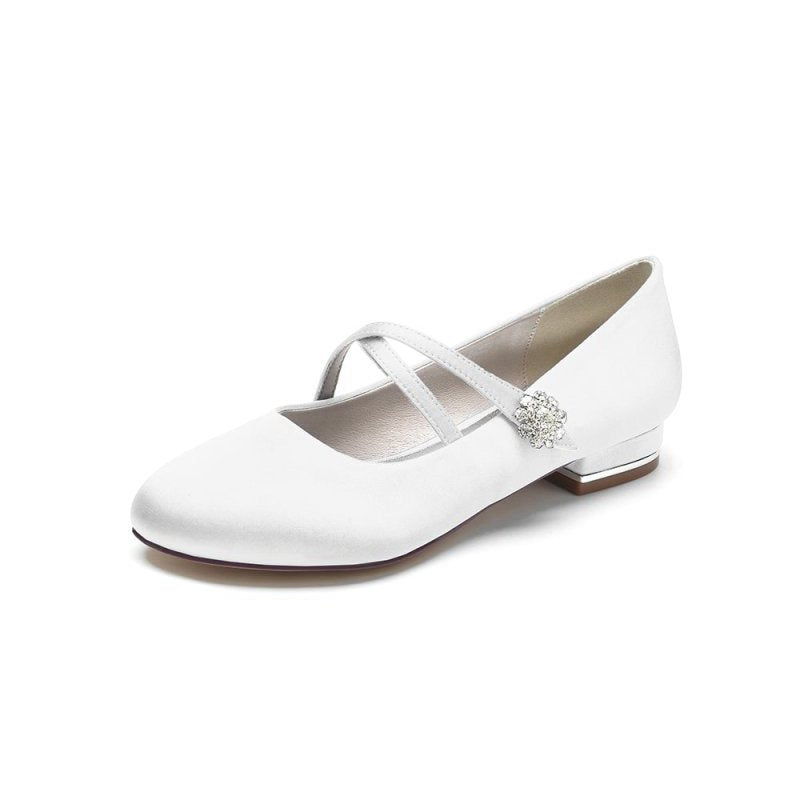 Flats with Rhinestone Buckle Party