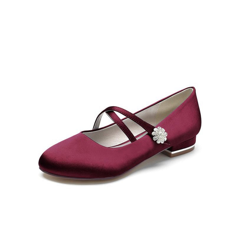 Flats with Rhinestone Buckle Party