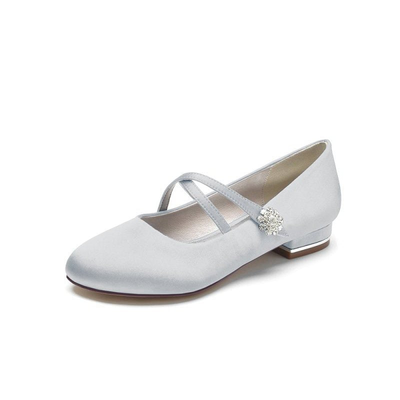 Flats with Rhinestone Buckle Party