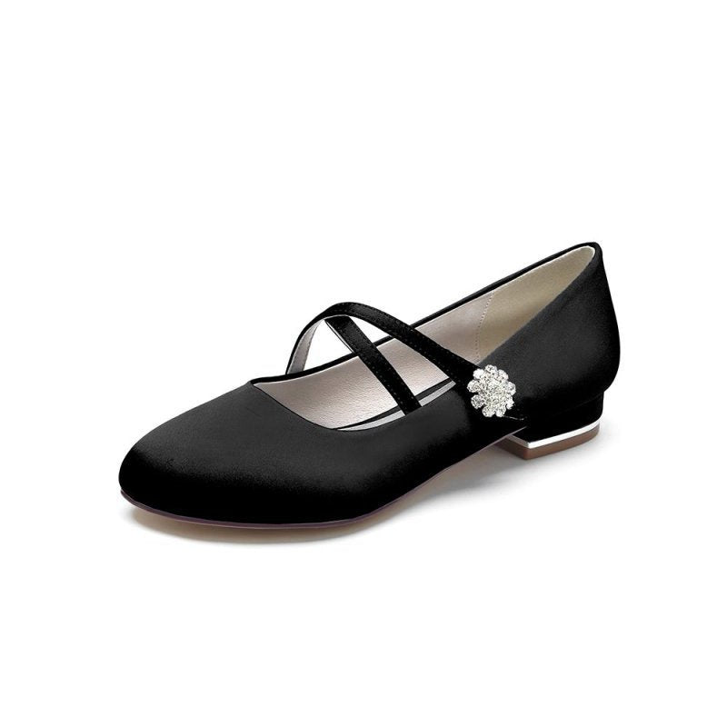 Flats with Rhinestone Buckle Party