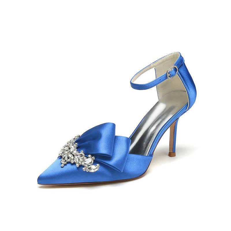 Pointed Toe With Rhinestone Stiletto Heels