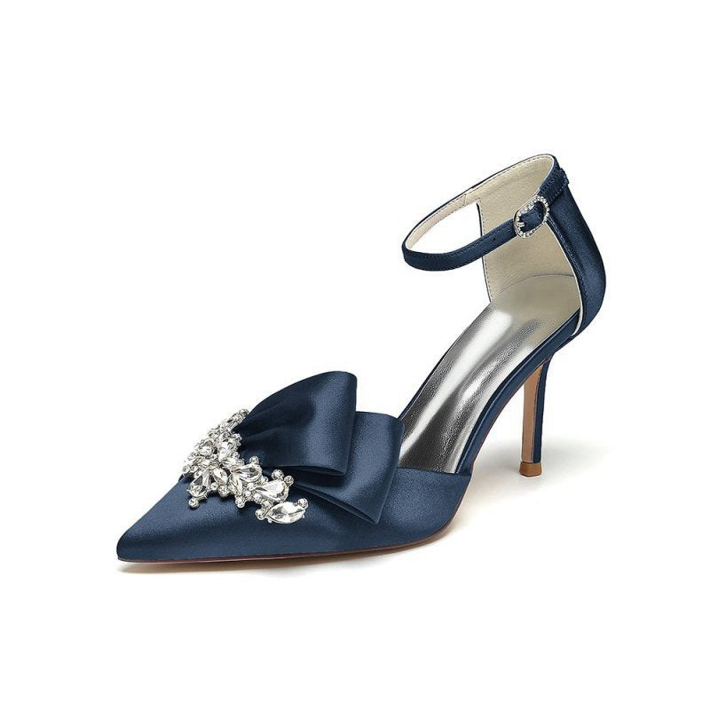 Pointed Toe With Rhinestone Stiletto Heels