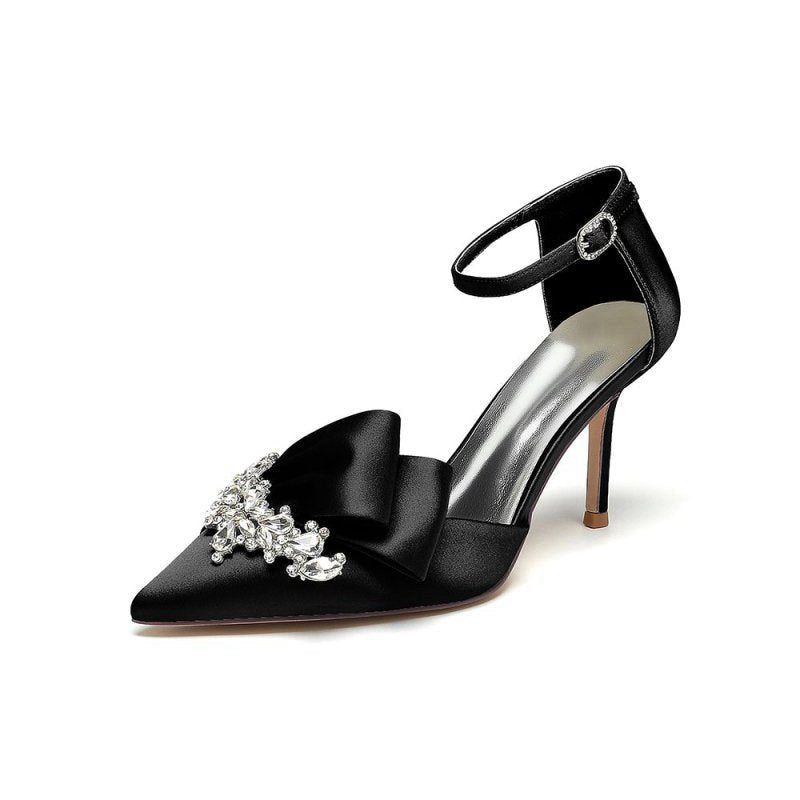 Pointed Toe With Rhinestone Stiletto Heels