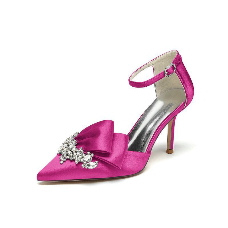Pointed Toe With Rhinestone Stiletto Heels