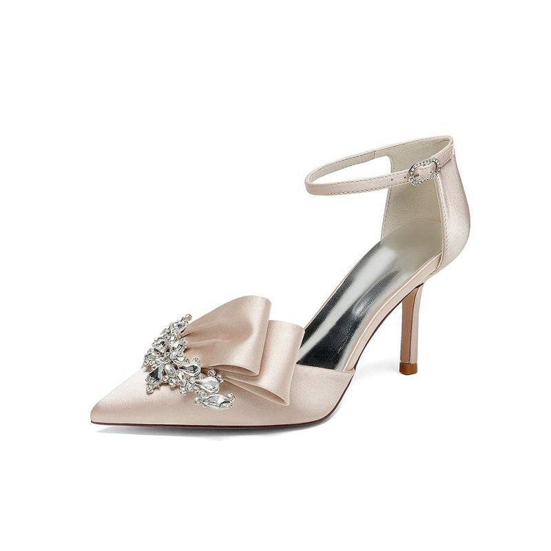 Pointed Toe With Rhinestone Stiletto Heels