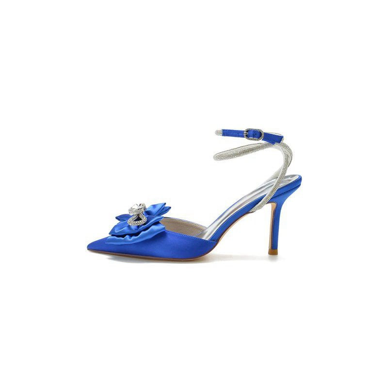 Pointed Toe Heels with Ribbon Bow