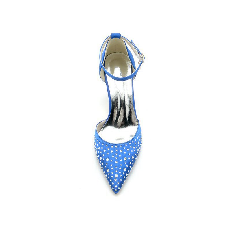 Pointed Toe High Heels with Ankle Strap