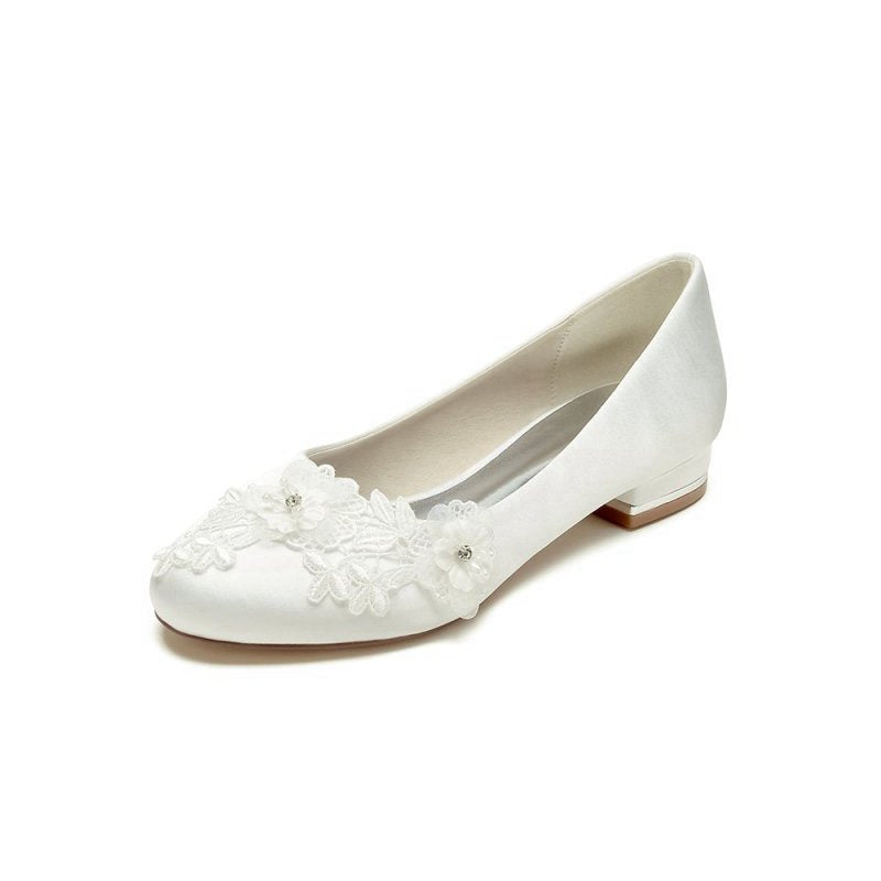 Retro Low Heel Shoes with Lace