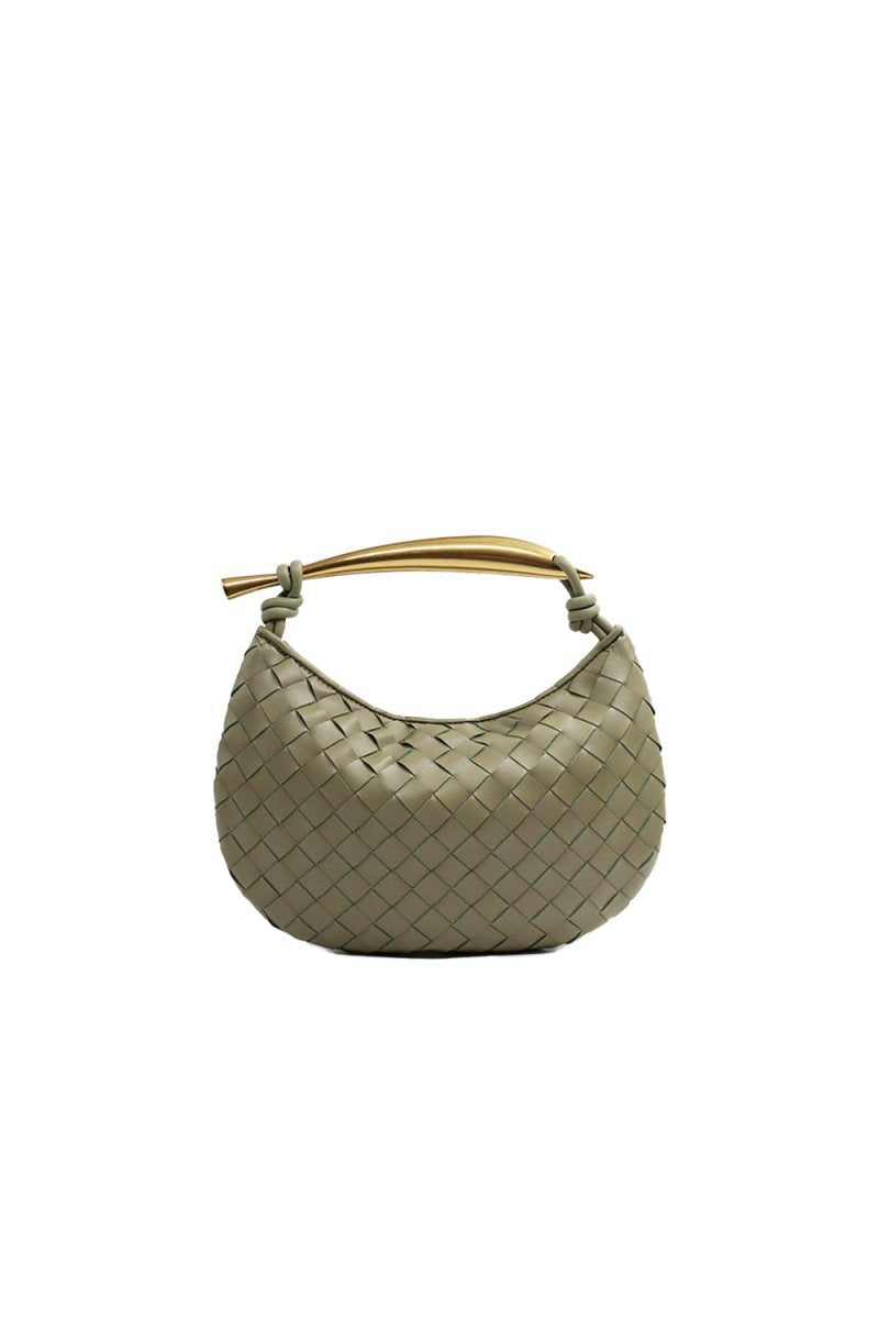 Women's Woven Dumpling Clutch Bag