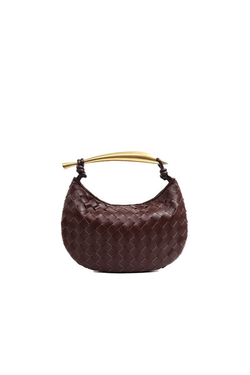 Women's Woven Dumpling Clutch Bag