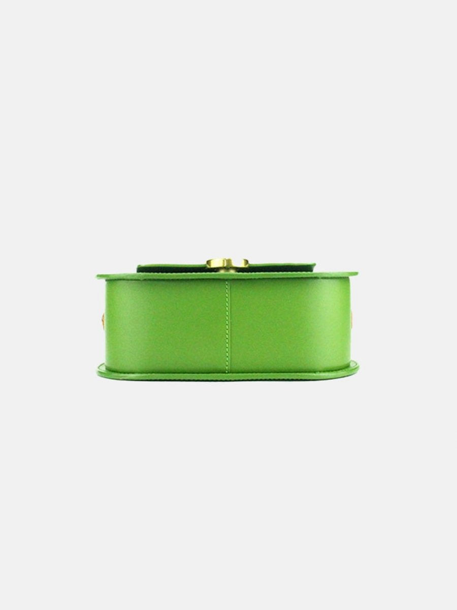 Women's Mini Flap Genuine Leather Clutch Bags with Crossbody Strap