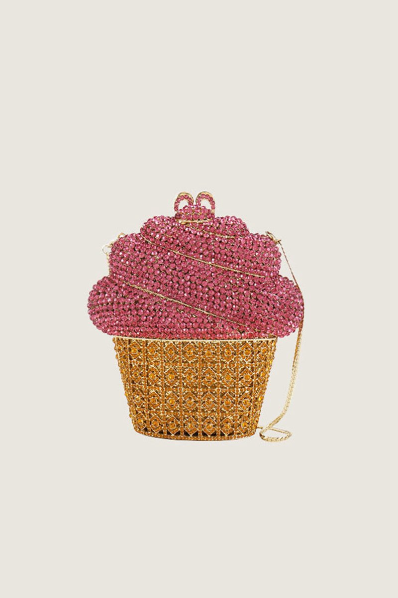 Women's Rhinestones Cup of Ice Cream Evening Clutch
