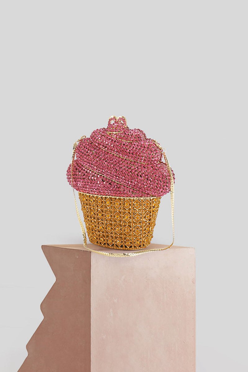 Women's Rhinestones Cup of Ice Cream Evening Clutch