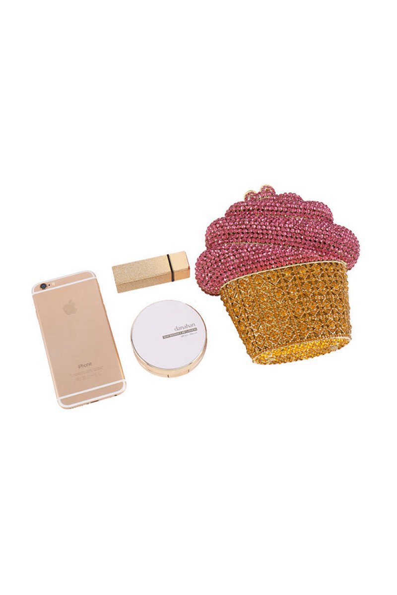 Women's Rhinestones Cup of Ice Cream Evening Clutch