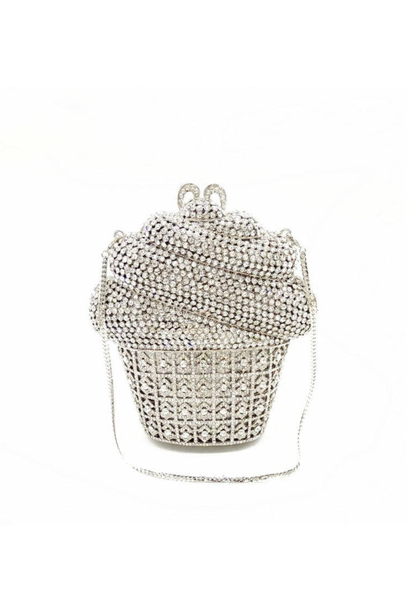 Women's Rhinestones Cup of Ice Cream Evening Clutch