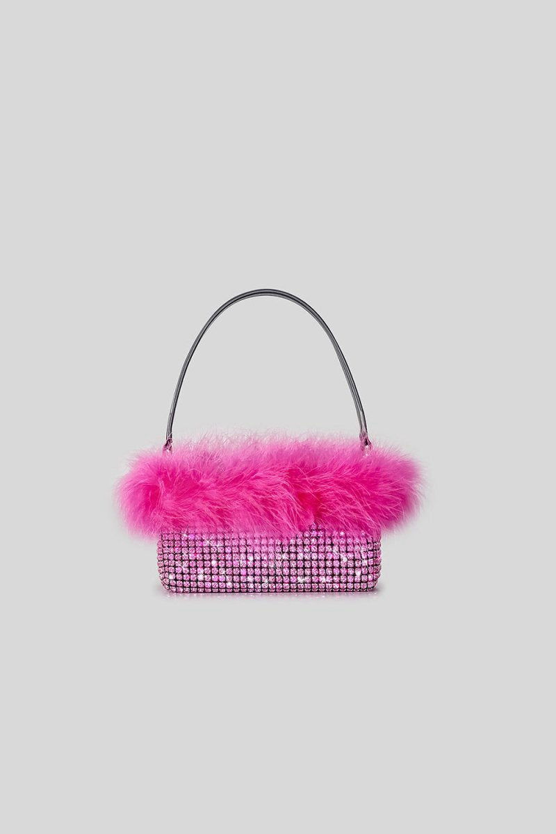Women's Feather Rhinestones Evening Bagutte Bags