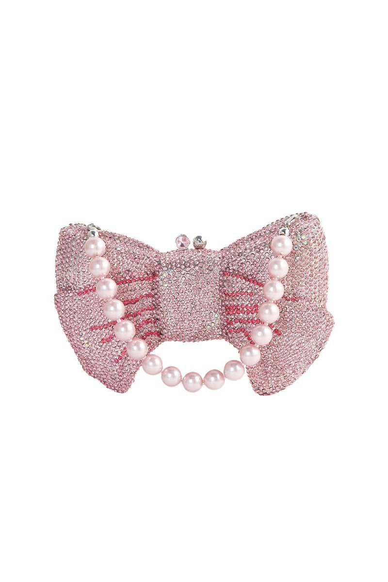 Women's Bow of Rhinestones Evening Clutch