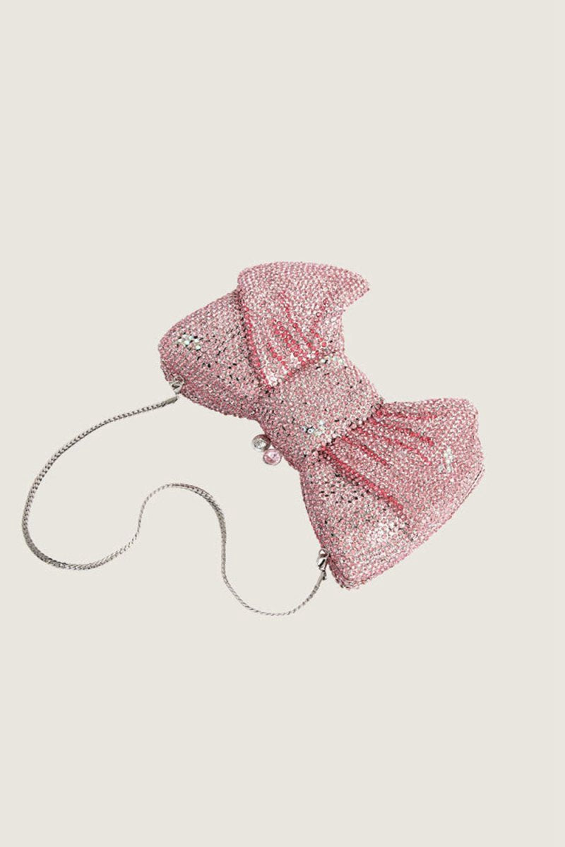Women's Bow of Rhinestones Evening Clutch