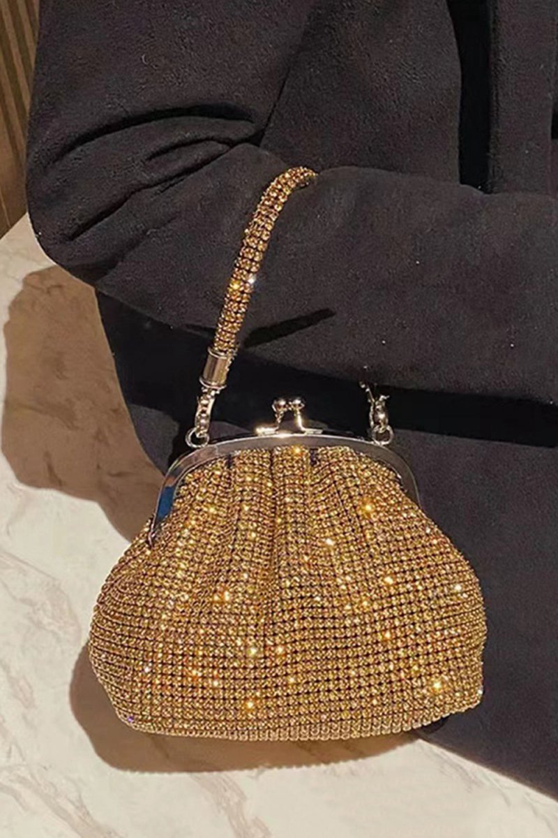 Women's All Over Rhinestones Evening Clutch Bags with Straps