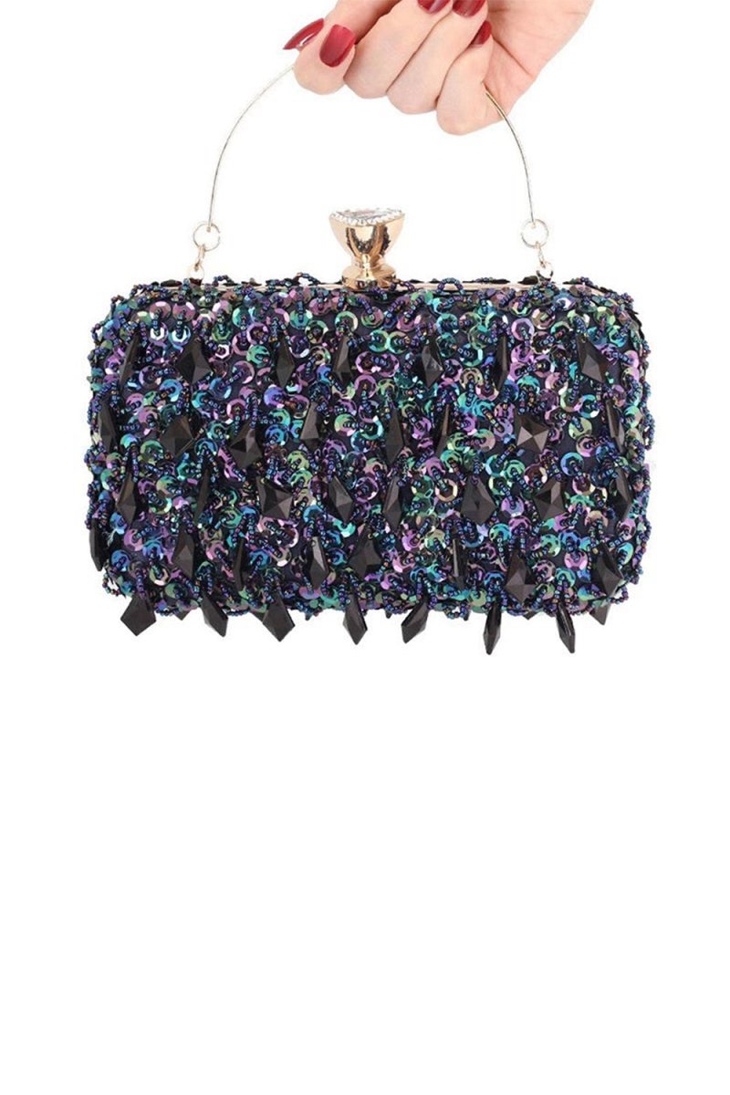 Women's Beaded Sequined Evening Clutch Bags