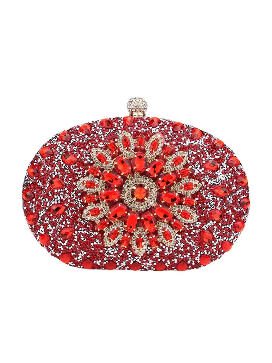Women's All Over Crystals Sparkly Evening Clutch Bags