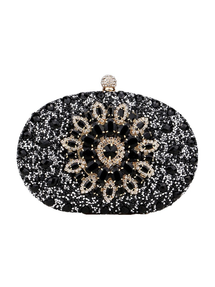 Women's All Over Crystals Sparkly Evening Clutch Bags
