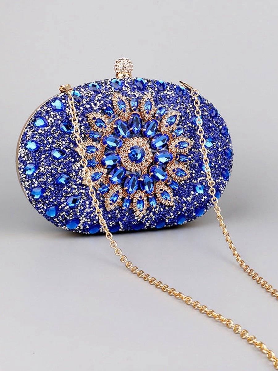 Women's All Over Crystals Sparkly Evening Clutch Bags