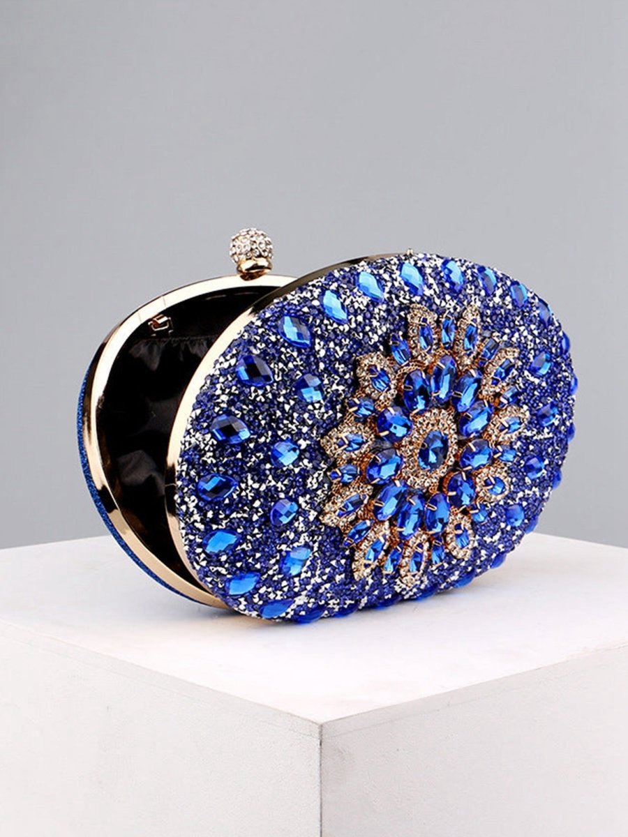 Women's All Over Crystals Sparkly Evening Clutch Bags